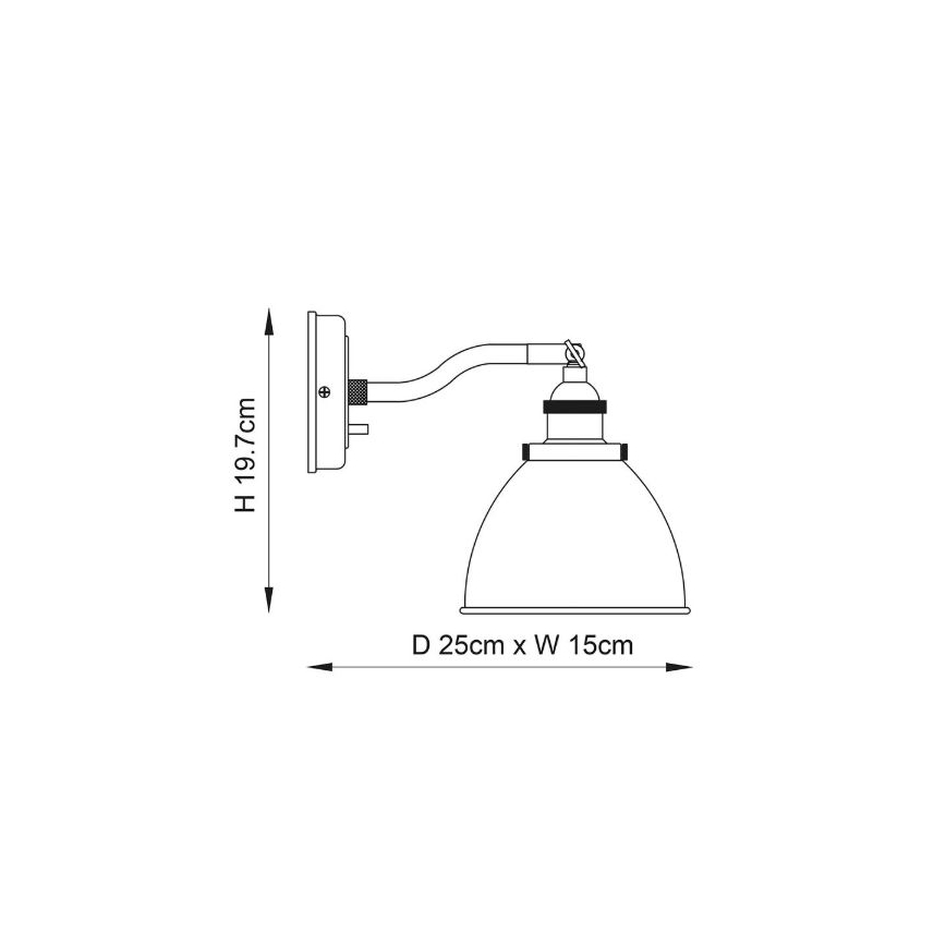 Endon 76330 - Wandspot FRANKLIN 1xE14/40W/230V messing/taupe