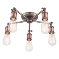 Endon 76336 - Spot HAL 5xE27/10W/230V brons/koper