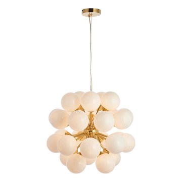 Endon 76499 - Hanglamp met kabel OSCAR 28xG9/18W/230V goudkleurig
