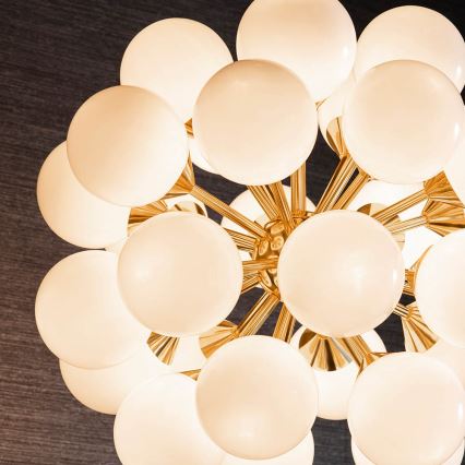 Endon 76499 - Hanglamp met kabel OSCAR 28xG9/18W/230V goudkleurig