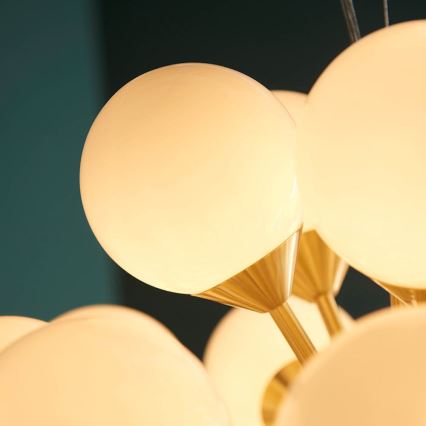 Endon 76499 - Hanglamp met kabel OSCAR 28xG9/18W/230V goudkleurig