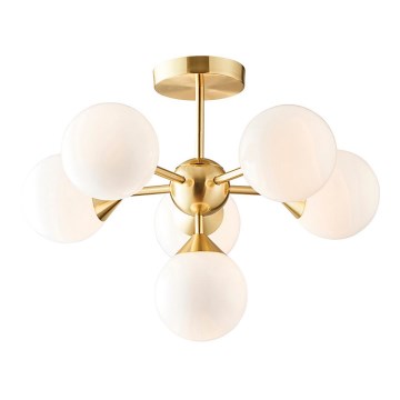Endon 76501 - OSCAR hanglamp met stang 6xG9/5W/230V goudkleurig