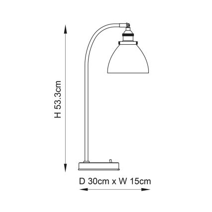 Endon 77861 - Tafellamp HANSEN 1xE27/40W/230V koper