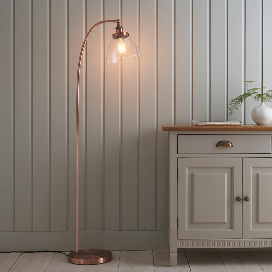 Endon 77862 - Staande Lamp HANSEN 1xE27/40W/230V koper