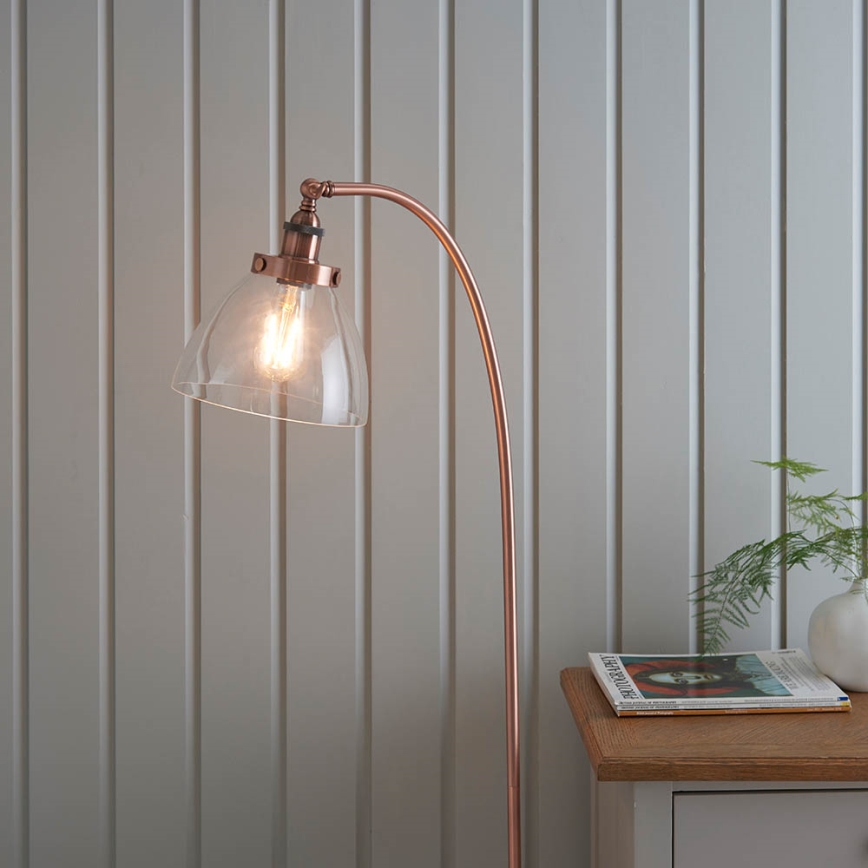 Endon 77862 - Staande Lamp HANSEN 1xE27/40W/230V koper