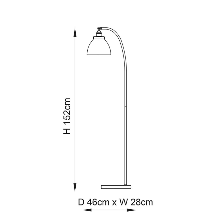 Endon 77862 - Staande Lamp HANSEN 1xE27/40W/230V koper
