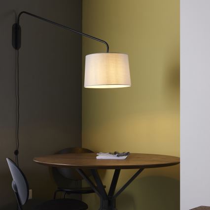 Endon 79380 - Wandlamp CARLSON 1xE27/40W/230V grijs/zwart