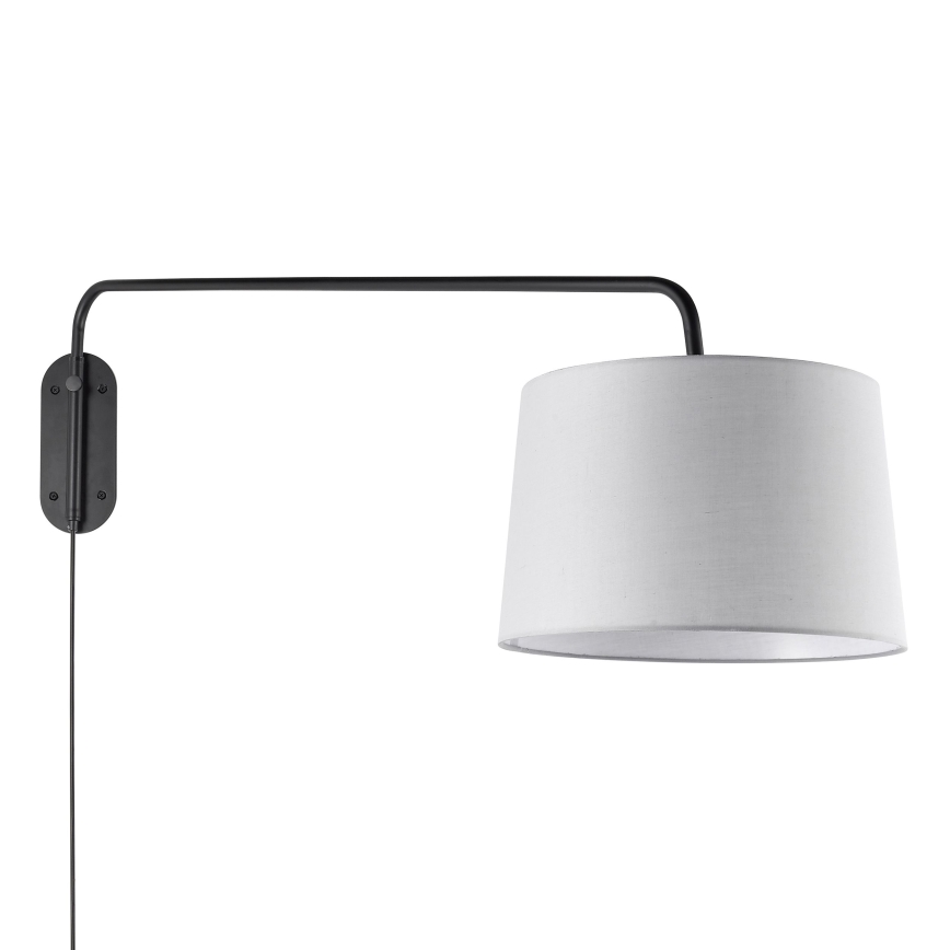 Endon 79380 - Wandlamp CARLSON 1xE27/40W/230V grijs/zwart