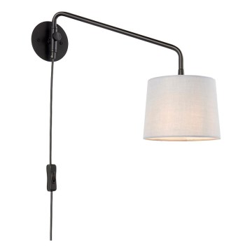 Endon 79500 - Wandlamp CARLSON 1xE14/40W/230V grijs/zwart