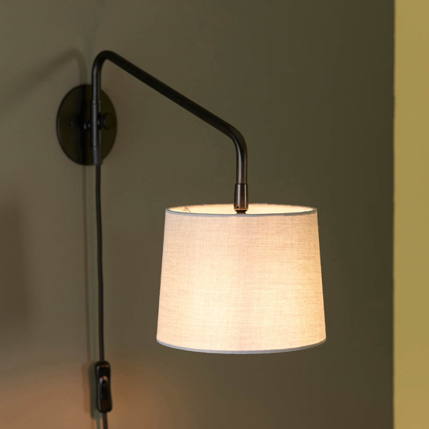 Endon 79500 - Wandlamp CARLSON 1xE14/40W/230V grijs/zwart