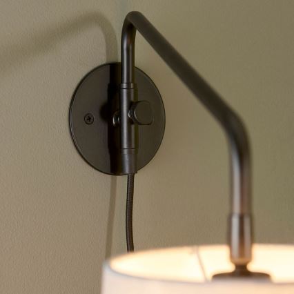 Endon 79500 - Wandlamp CARLSON 1xE14/40W/230V grijs/zwart