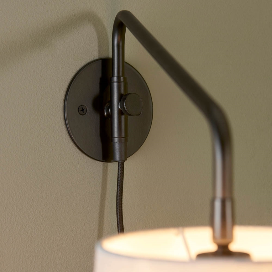 Endon 79500 - Wandlamp CARLSON 1xE14/40W/230V grijs/zwart