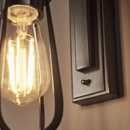 Endon 80950 - Wandlamp URBAN 1xE27/6W/230V zwart