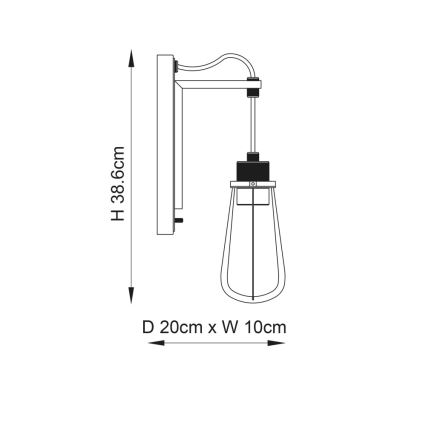 Endon 80950 - Wandlamp URBAN 1xE27/6W/230V zwart