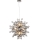 Endon 81583 - Hanglamp aan kabel JOULES 9xE14/7W/230V glanzend chroom/rookglas