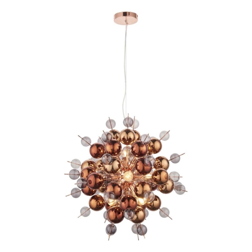 Endon 81584 - Hanglamp aan een koord JOULES 9xE14/7W/230V koper
