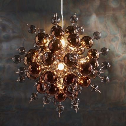 Endon 81584 - Hanglamp aan een koord JOULES 9xE14/7W/230V koper