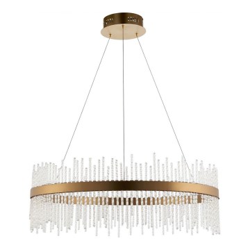 Endon 81908 - Dimbare LED hanglamp aan een koord ADRIEL LED/58W/230V 3000K diameter 70 cm goud/doorzichtig
