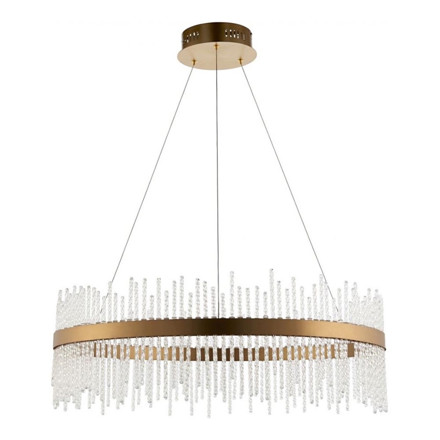 Endon 81908 - Dimbare LED hanglamp aan een koord ADRIEL LED/58W/230V 3000K diameter 70 cm goud/doorzichtig