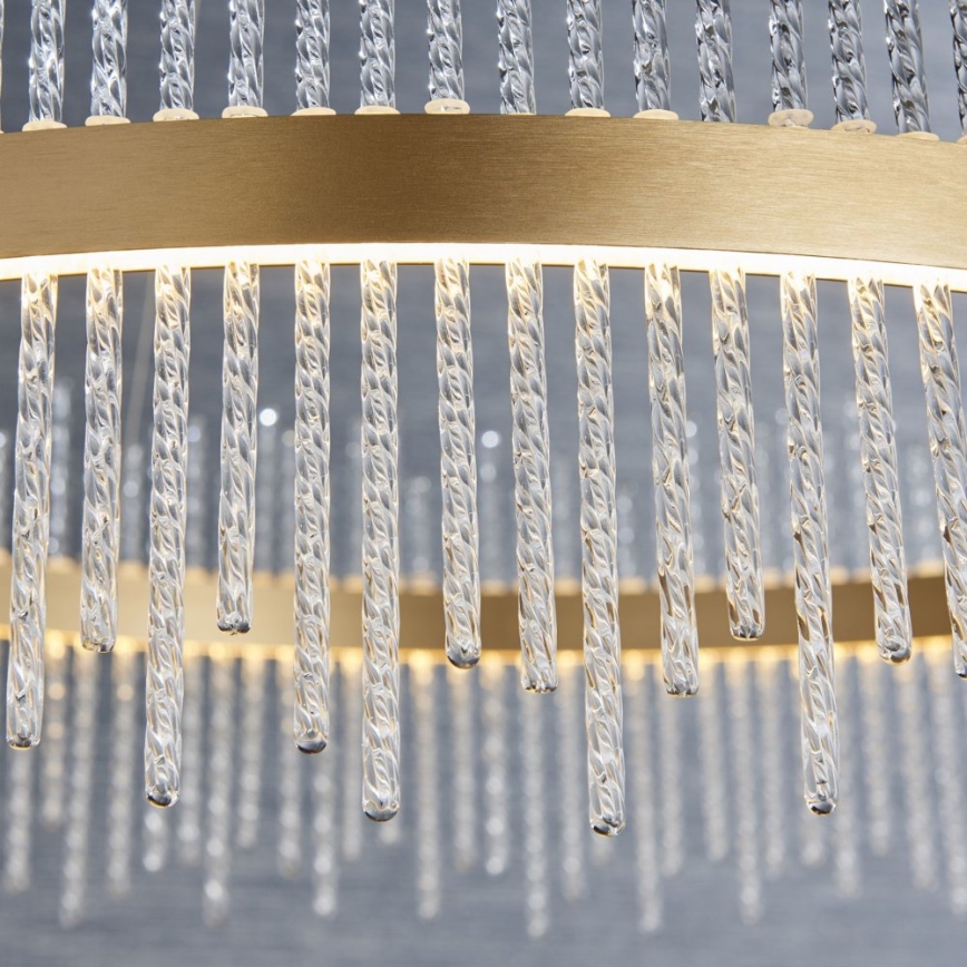 Endon 81908 - Dimbare LED hanglamp aan een koord ADRIEL LED/58W/230V 3000K diameter 70 cm goud/doorzichtig