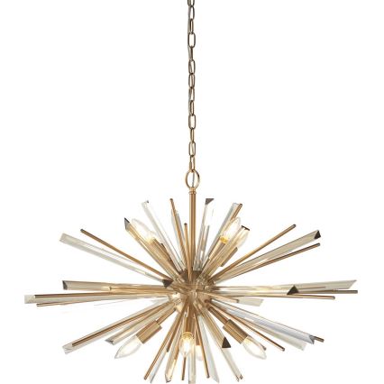 Endon 81935 - Kroonluchter aan ketting 8xE14/40W/230V goudkleurig