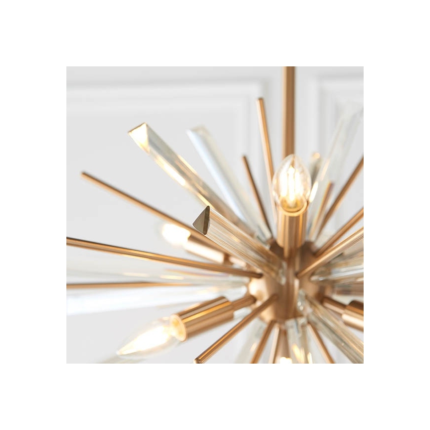 Endon 81936 - Kroonluchter met ketting 6xE14/40W/230V goudkleurig