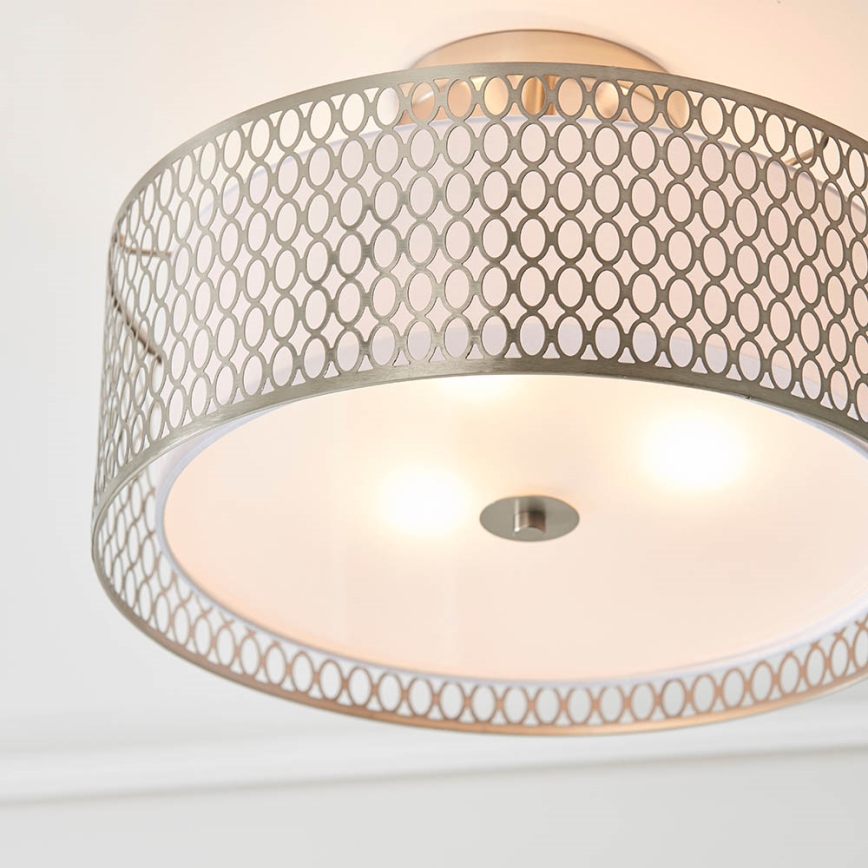 Endon 81966 - Bevestigde hanglamp CORDERO 3xE27/10W/230V mat chroom