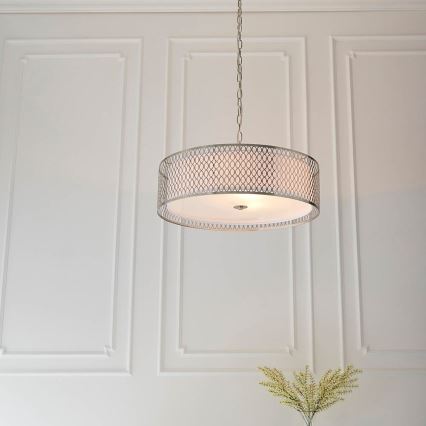Endon 81969 - Hanglamp aan een ketting CORDERO 3xE27/10W/230V mat chroom