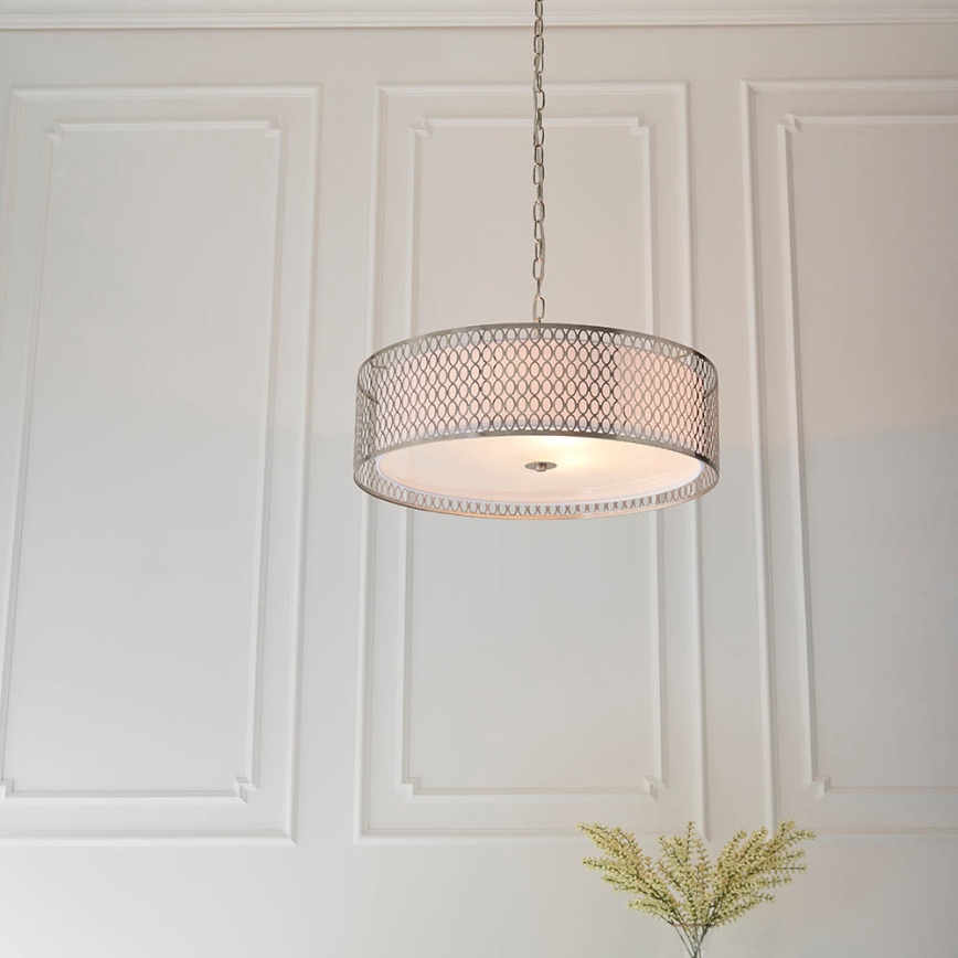 Endon 81969 - Hanglamp aan een ketting CORDERO 3xE27/10W/230V mat chroom