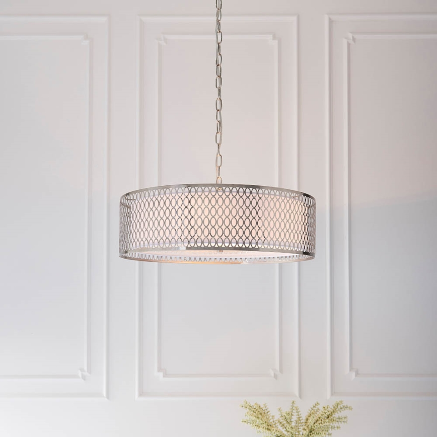 Endon 81969 - Hanglamp aan een ketting CORDERO 3xE27/10W/230V mat chroom
