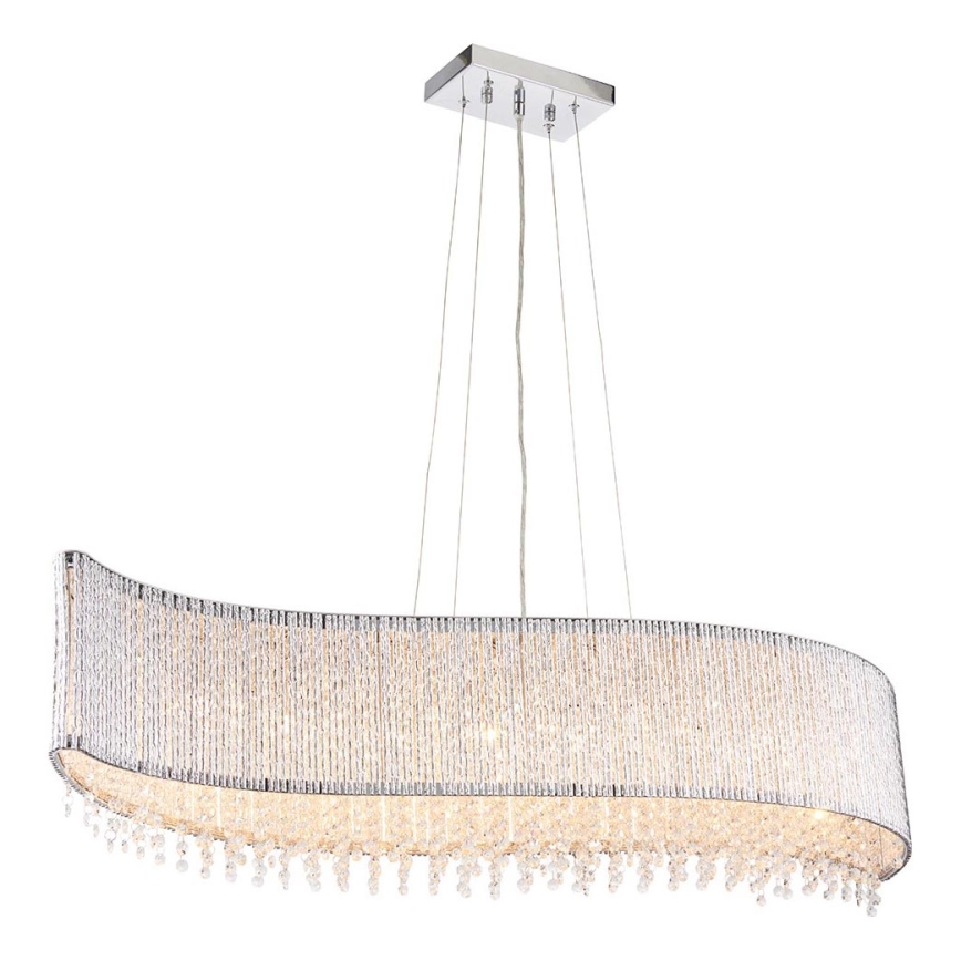 Endon 81979 - Kristallen hanglamp aan kabel GALINA 8xG9/25W/230V glanzend chroom