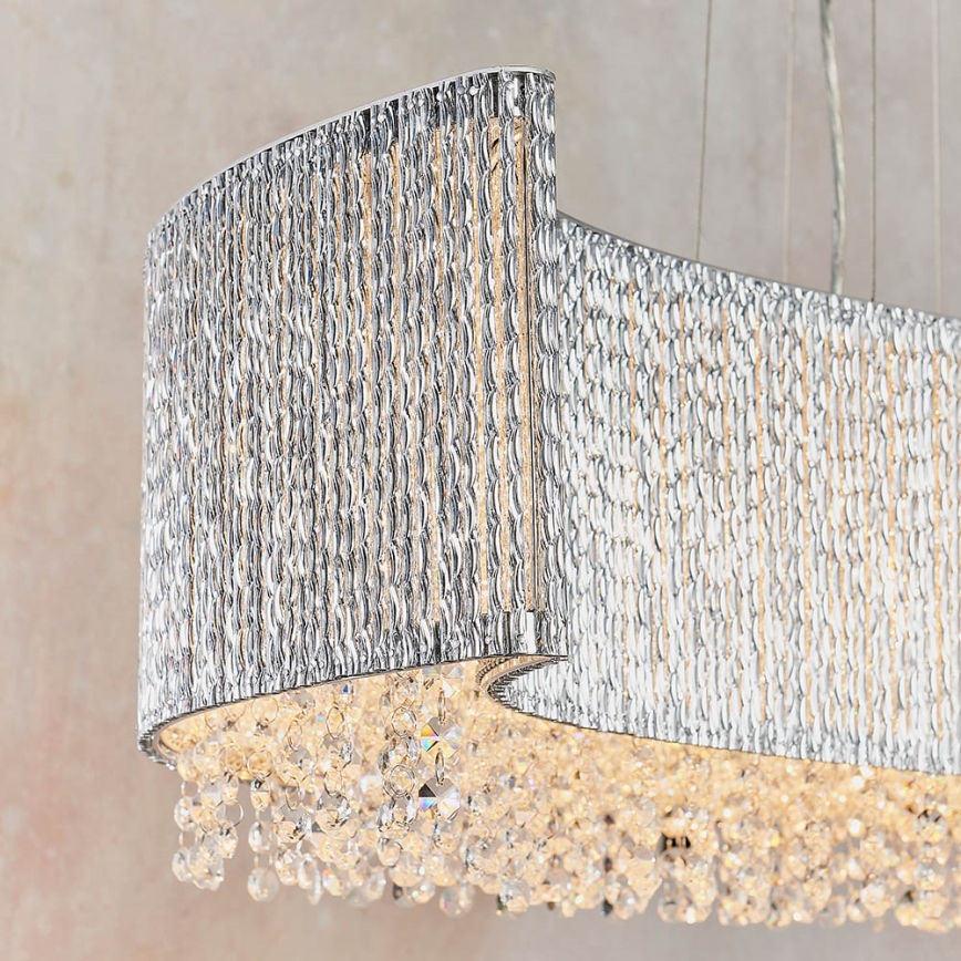 Endon 81979 - Kristallen hanglamp aan kabel GALINA 8xG9/25W/230V glanzend chroom