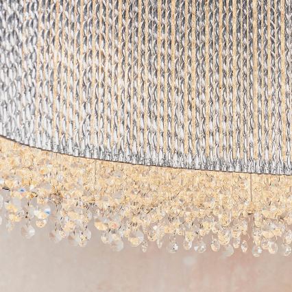 Endon 81979 - Kristallen hanglamp aan kabel GALINA 8xG9/25W/230V glanzend chroom