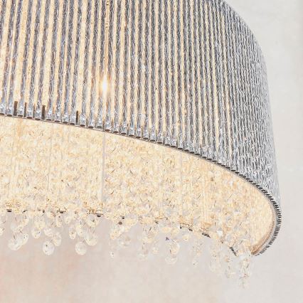Endon 81979 - Kristallen hanglamp aan kabel GALINA 8xG9/25W/230V glanzend chroom