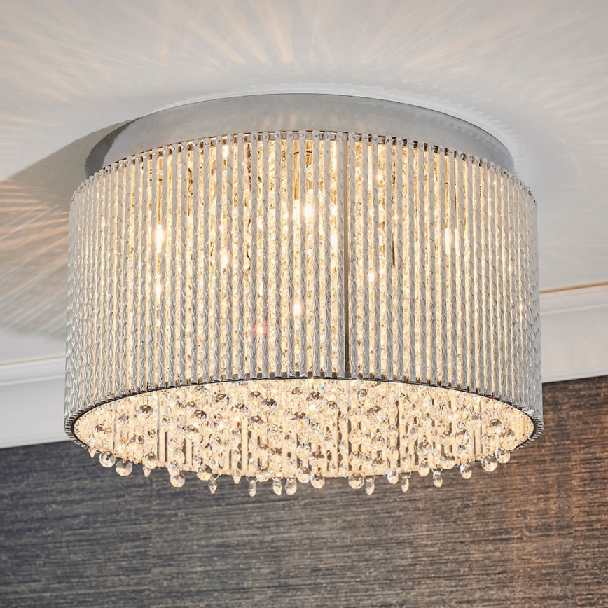 Endon 81980 - Kristallen plafondlamp GALINA 10xG9/25W/230V mat chroom