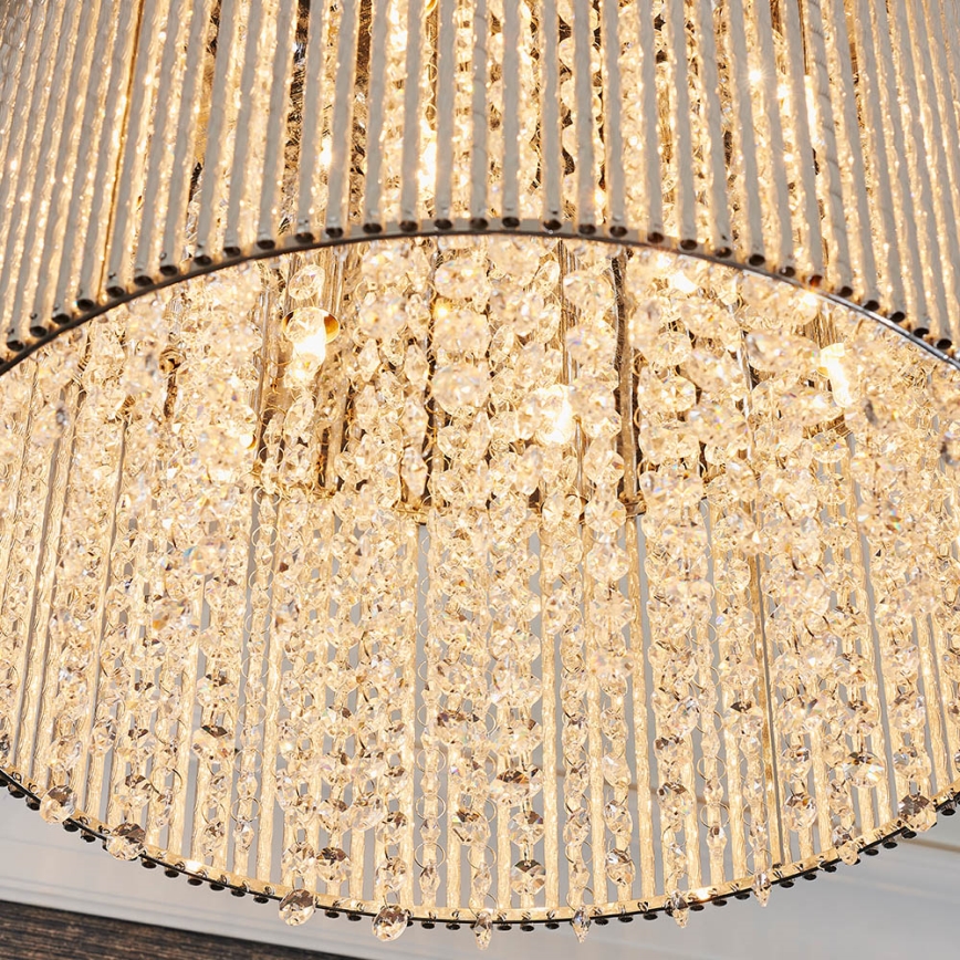 Endon 81980 - Kristallen plafondlamp GALINA 10xG9/25W/230V mat chroom