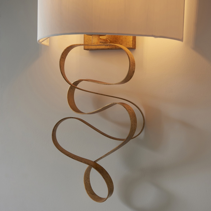 Endon 82070 - Wandlamp 1xE27/10W/230V wit/messing