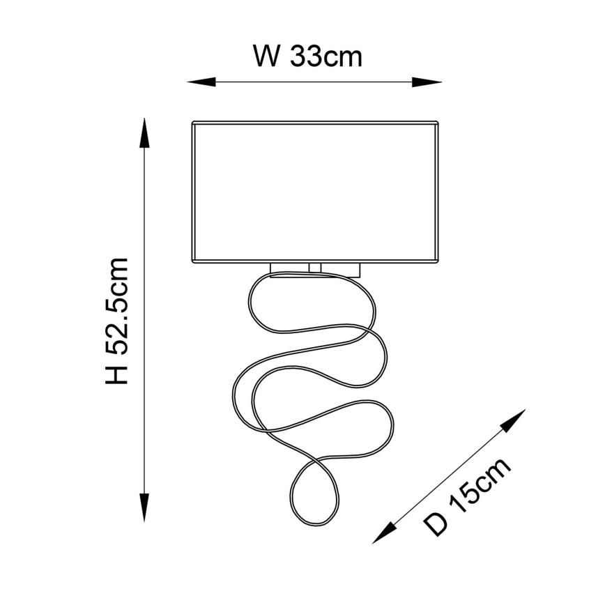 Endon 82070 - Wandlamp 1xE27/10W/230V wit/messing