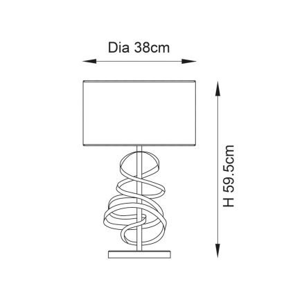Endon 82071 - Tafellamp 1xE27/10W/230V wit/messing/zwart