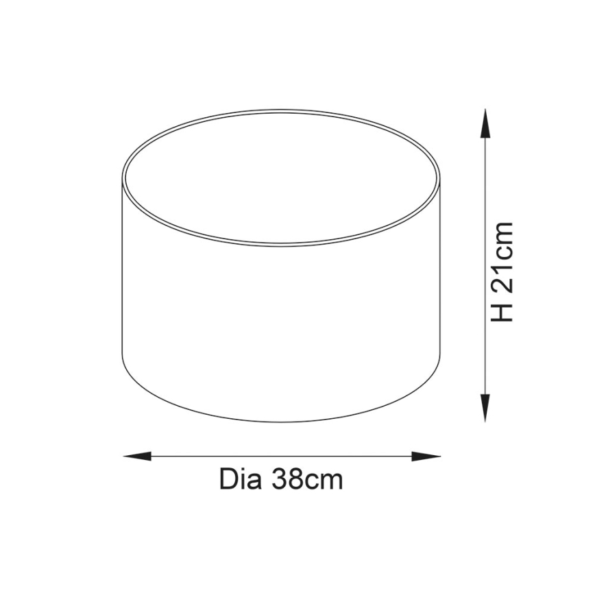 Endon 90024 - Vervangende lampenkap voor tafellamp met E27-fitting, Ø 38 cm, grijs