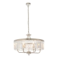 Endon 90263 - Kroonluchter aan ketting CHESTERFIELD 6xE14/6W/230V Ø 55 cm glanzend chroom