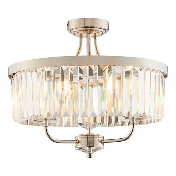 Endon 90264 - Opbouwkroonluchter CHESTERFIELD 3xE14/6W/230V Ø 45 cm glanzend chroom