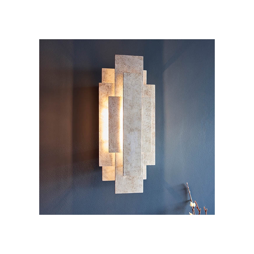 Endon 90451 - Wandlamp ALZARE 2xG9/3W/230V witte patina