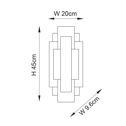 Endon 90451 - Wandlamp ALZARE 2xG9/3W/230V witte patina