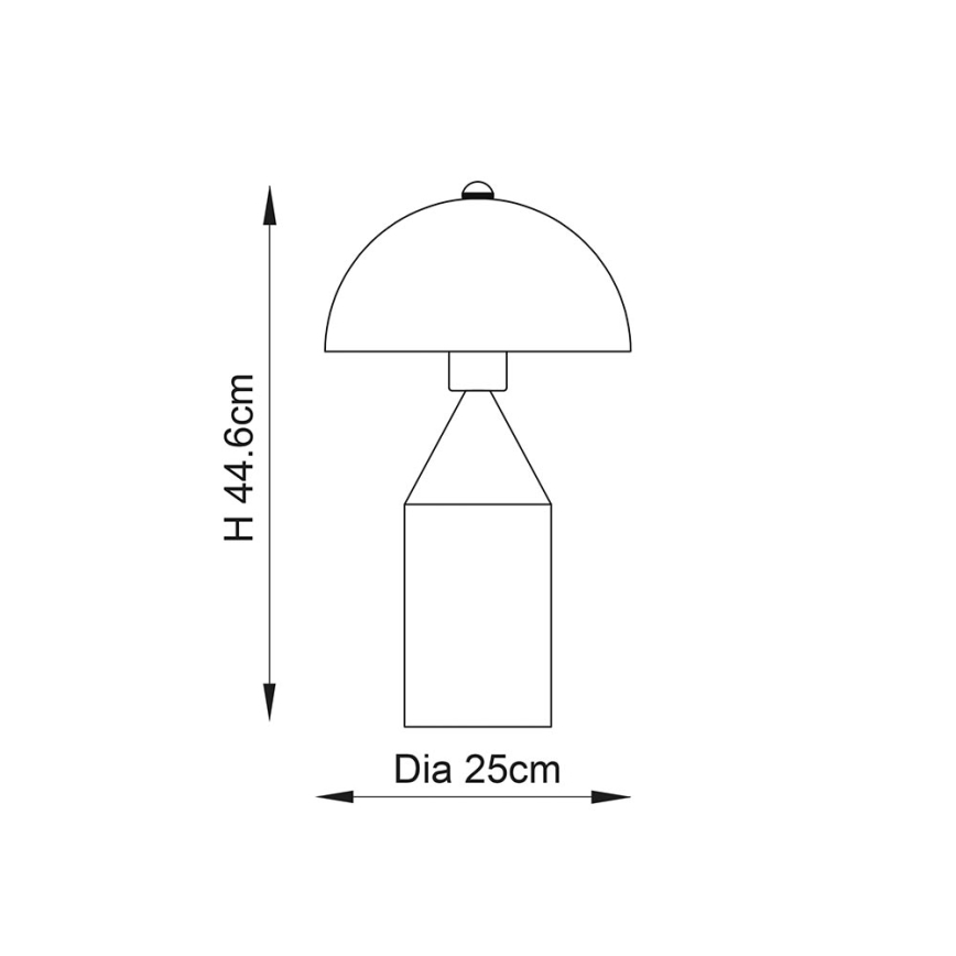 Endon 90522 - Tafellamp NOVA 1xE27/60W/230V messing