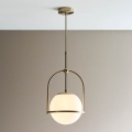 Endon 90844 - Hanglamp ONTARIO met staaf 1xE27/10W/230V messing
