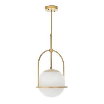 Endon 90844 - Hanglamp ONTARIO met staaf 1xE27/10W/230V messing