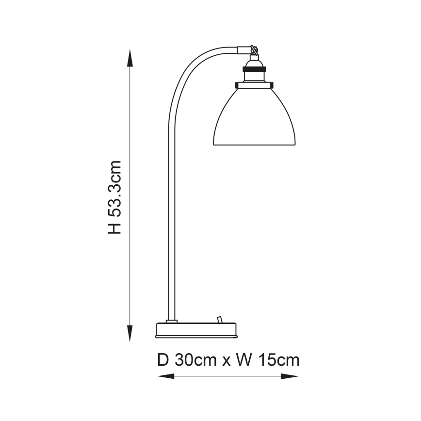 Endon 91740 - Tafellamp HANSEN 1xE14/40W/230V mat chroom