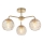 Endon 91968 - Plafonnière DIMPLE 3xE14/25W/230V goud/rookbeige