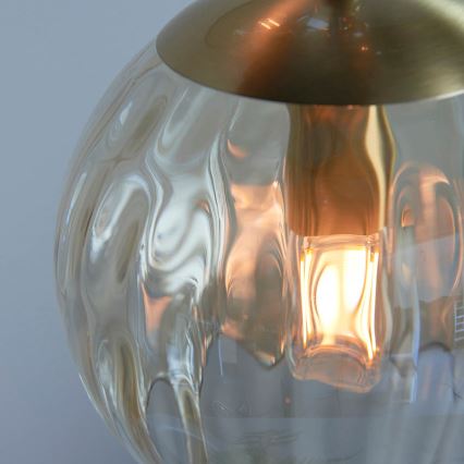 Endon 91971 - Hanglamp met kabel DIMPLE 3xE14/7W/230V goud/rookbeige
